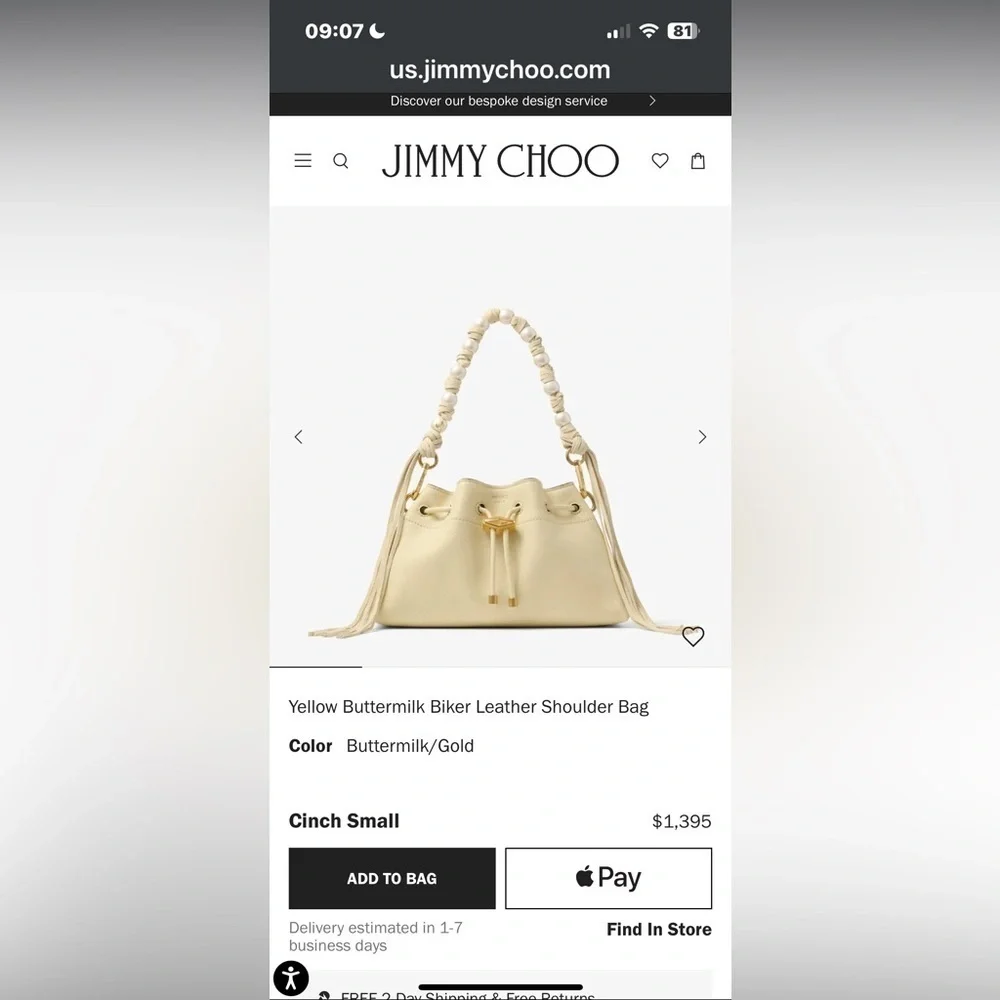 🤍 JIMMY CHOO White Pebbled Bag – Preloved Luxury 🤍